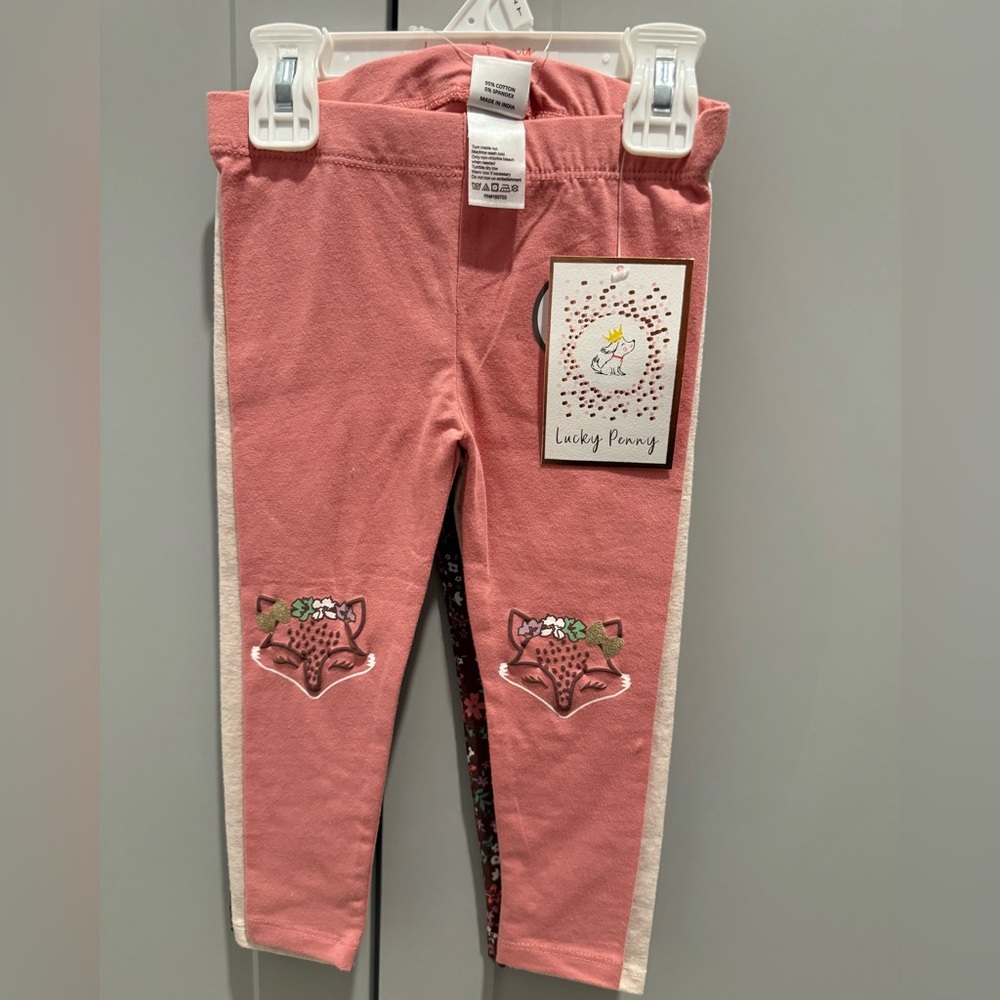 Pink Kids Casual Leggings Set of 3